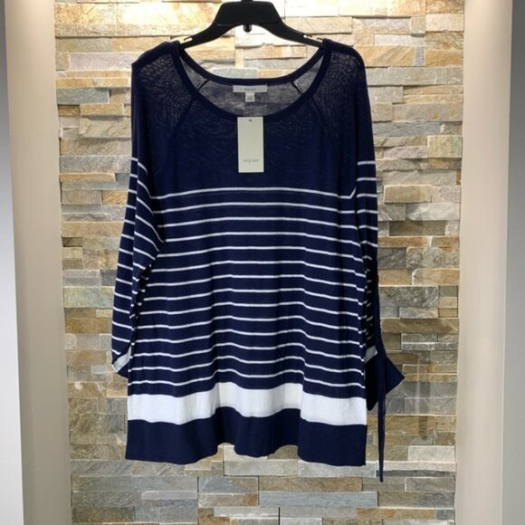 Sejour Drawstring Sleeve Sweater (Plus Size) - Picture 3 of 5